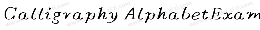 Calligraphy AlphabetExamples字体转换